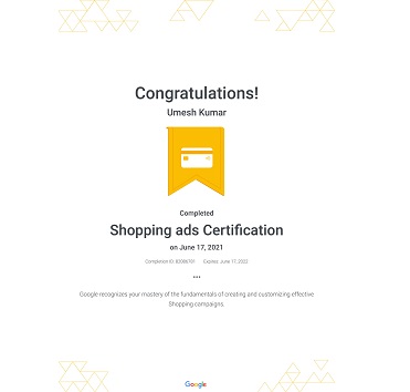 Shopping Ads Certification